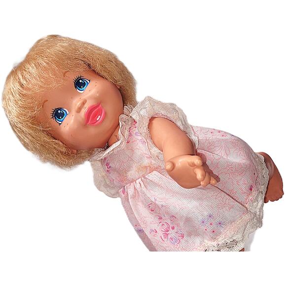 12" Vintage 1992 "Baby Walk ‘N Roll" Baby Doll Doll By Mattel No Stroller - Picture 9 of 13